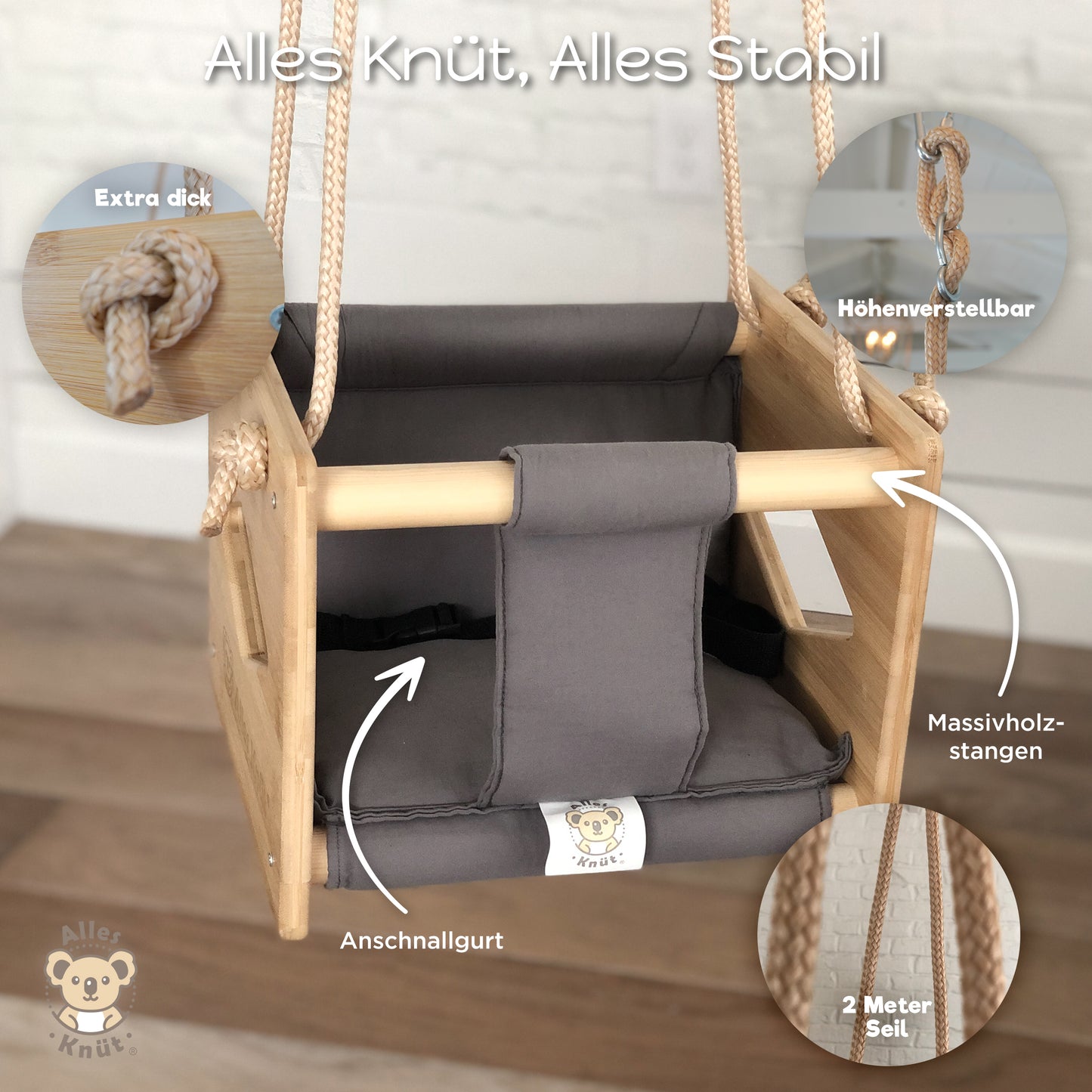 Holz-Babyschaukel