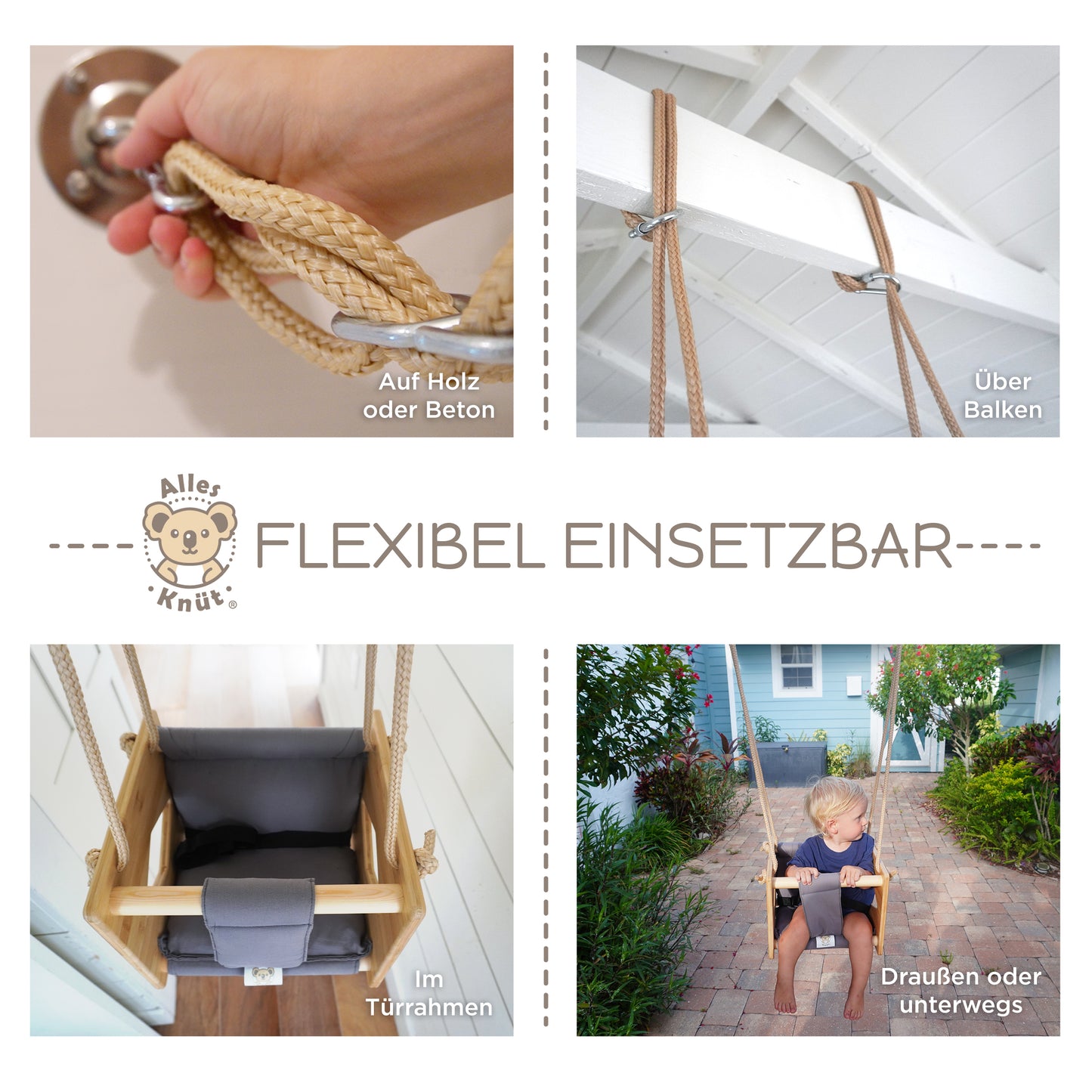 Holz-Babyschaukel