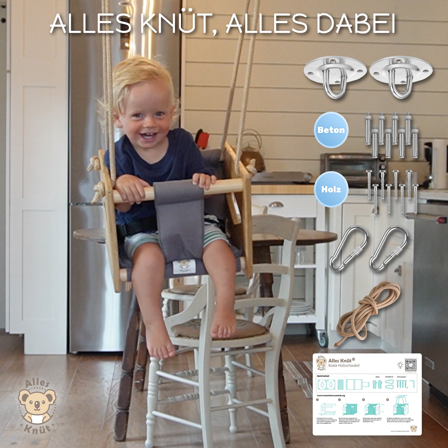Holz-Babyschaukel
