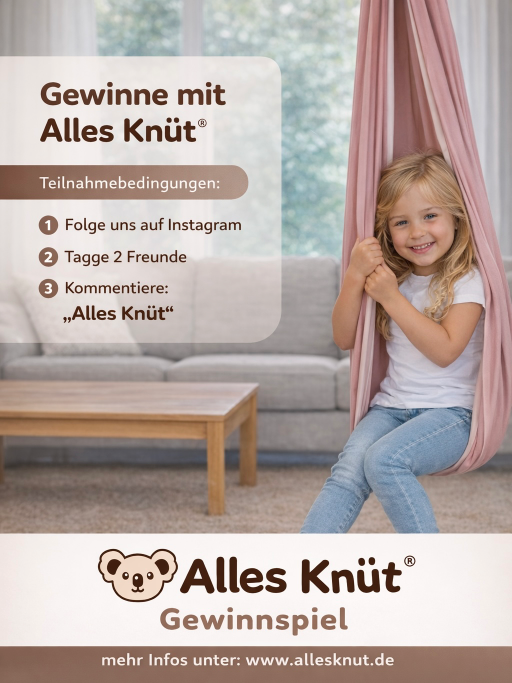 Bild für Gewinnspiel mit Mädchen in Rosa Therapieschaukel